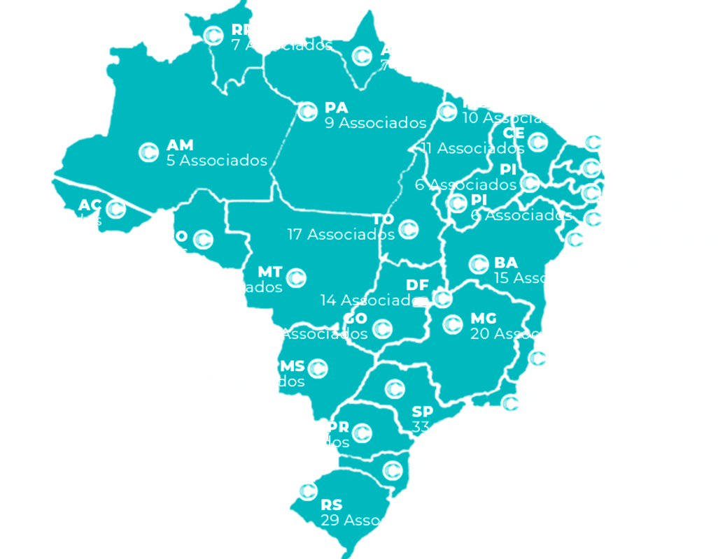 Mapa de Associados da Experts Global